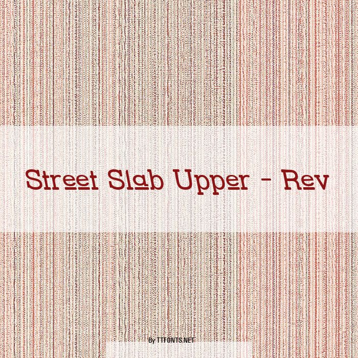 Street Slab Upper - Rev example